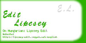 edit lipcsey business card